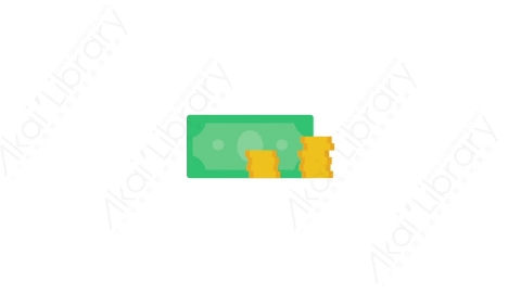 AE模板 02-money钱货币金币MG扁平卡通商务办公元素图标