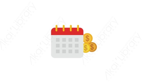 AE模板 16-unnamed日历行程表金币MG扁平卡通商务办公元素图标