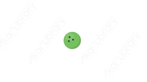AE模板 04-ball-4保龄球MG扁平卡通体育运动器械元素图标