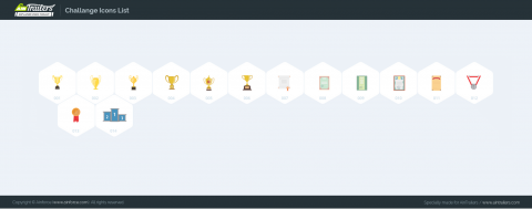 AE模板 MG扁平卡通比赛奖牌证书元素图标包-icons__challange