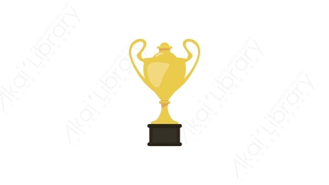 AE模板 03-cup-3奖杯MG扁平卡通比赛奖牌证书元素图标