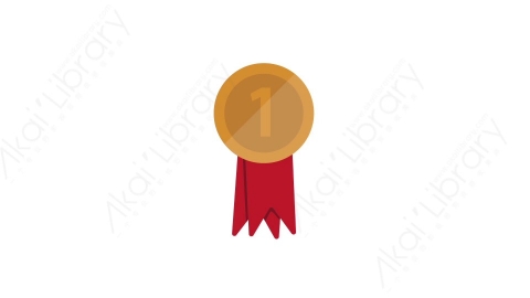 AE模板 13-medal-2奖牌MG扁平卡通比赛奖牌证书元素图标