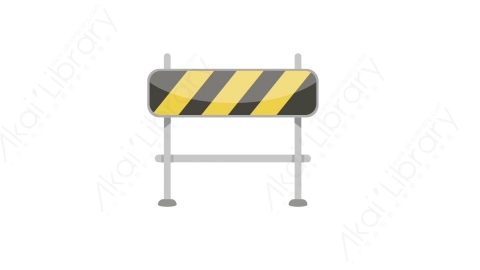 AE模板 01-barrier-1施工路障MG扁平卡通施工建设元素图标
