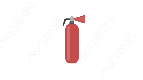 AE模板 06-fire-extinguisher灭火器MG扁平卡通施工建设元素图标