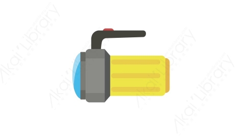 AE模板 07-flashlight手电筒MG扁平卡通施工建设元素图标