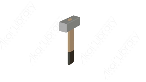 AE模板 08-hammer-1锤子铁锤MG扁平卡通施工建设元素图标