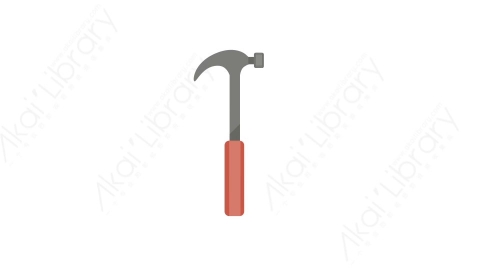 AE模板 09-hammer-2锤子铁锤MG扁平卡通施工建设元素图标