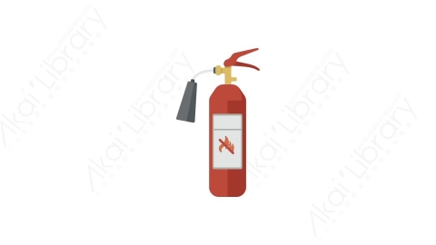 AE模板 28-fire-extinguisher-2灭火器MG扁平卡通施工建设元素图标