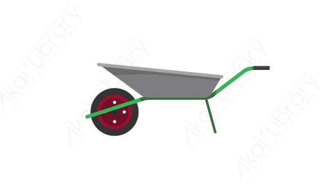 AE模板 46-wheelbarrow-2手推车MG扁平卡通施工建设元素图标