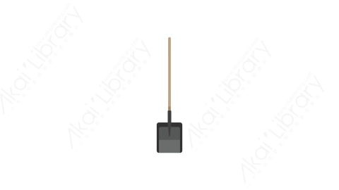 AE模板 52-shovel-1铲子铁锹MG扁平卡通施工建设元素图标