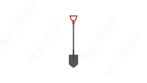 AE模板 53-shovel-2铲子铁锹MG扁平卡通施工建设元素图标