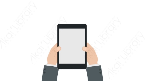 AE模板 02-two-hands__tablet-vertical手拿平板电脑MG扁平卡通手势动画