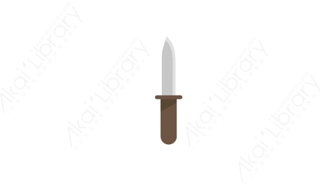 AE模板 03-knife小刀匕首刀具MG扁平卡通武器元素图标