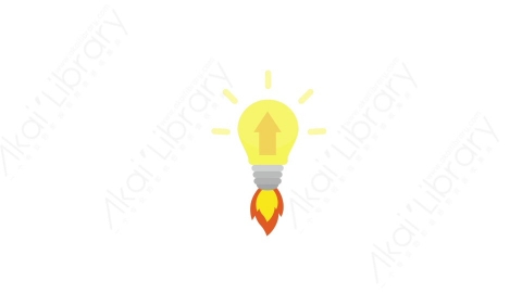 AE模板 01-lightbulb-1电灯泡MG扁平卡通电灯泡思考元素图标
