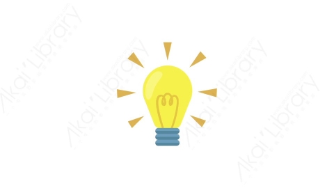AE模板 09-lightbulb-9电灯泡MG扁平卡通电灯泡思考元素图标