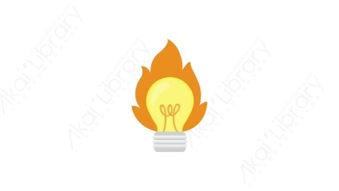 AE模板 10-lightbulb-10电灯泡MG扁平卡通电灯泡思考元素图标