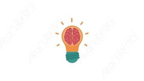 AE模板 14-lightbulb-14电灯泡MG扁平卡通电灯泡思考元素图标