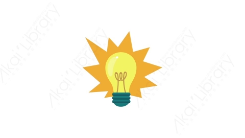 AE模板 16-lightbulb-16电灯泡MG扁平卡通电灯泡思考元素图标