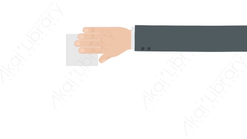 AE模板 01-hand-3-right手拿物体展示动画MG扁平卡通手势动画