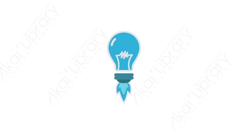 AE模板 24-lightbulb-24电灯泡MG扁平卡通电灯泡思考元素图标
