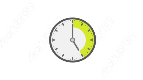 AE模板 32-clock-3钟表时钟MG扁平卡通电灯泡思考元素图标