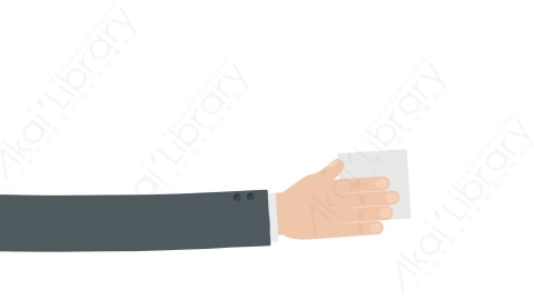 AE模板 02-hand-3-left手拿物体展示动画MG扁平卡通手势动画