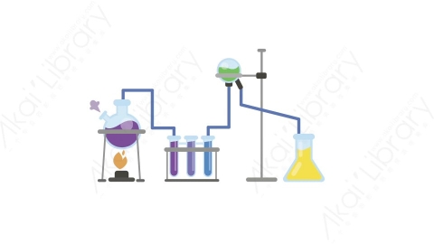 AE模板 04-chemical-retorts化学反应实验蒸馏器MG扁平卡通科学实验元素图标