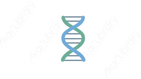 AE模板 06-dna-1DNA链条MG扁平卡通科学实验元素图标
