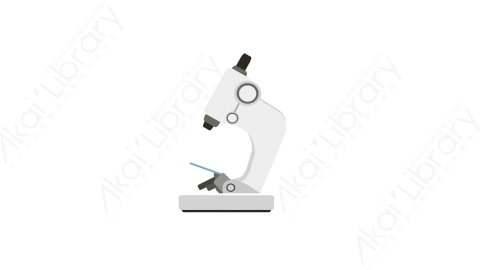 AE模板 07-microscope-1显微镜MG扁平卡通科学实验元素图标