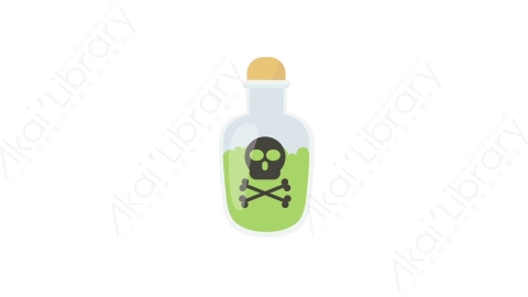 AE模板 08-poison毒药MG扁平卡通科学实验元素图标