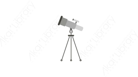 AE模板 14-telescope望远镜MG扁平卡通科学实验元素图标