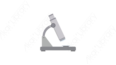AE模板 16-microscope-2显微镜MG扁平卡通科学实验元素图标