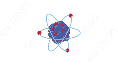 AE模板 17-atomic-chain-2原子链MG扁平卡通科学实验元素图标