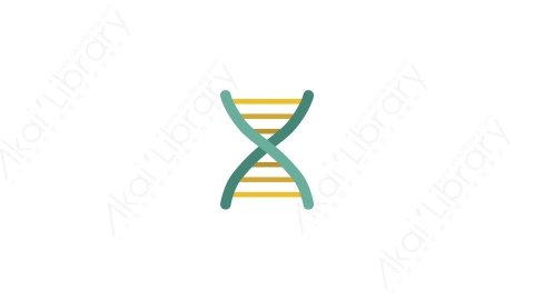 AE模板 04-dnkDNA链MG扁平卡通教育知识科学元素图标