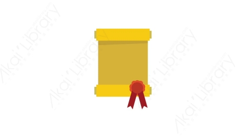 AE模板 11-certificate证书MG扁平卡通教育知识科学元素图标