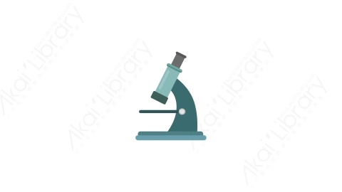 AE模板 31-microscope显微镜MG扁平卡通教育知识科学元素图标