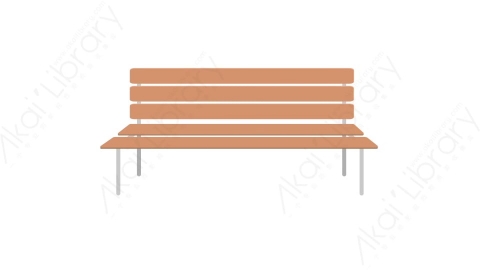 AE模板 06-bench-1公园长椅MG扁平卡通街边街道马路公园元素图标
