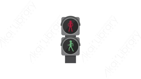 AE模板 24-traffic-light-5红绿灯交通信号灯MG扁平卡通街边街道马路公园元素图标