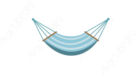 AE模板 11-hammock-1吊床MG扁平卡通旅行旅游元素图标