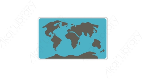 AE模板 16-map-1世界地图MG扁平卡通旅行旅游元素图标