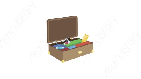 AE模板 25-suitcase-1行李箱MG扁平卡通旅行旅游元素图标