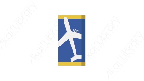 AE模板 46-ticket-3机票MG扁平卡通旅行旅游元素图标