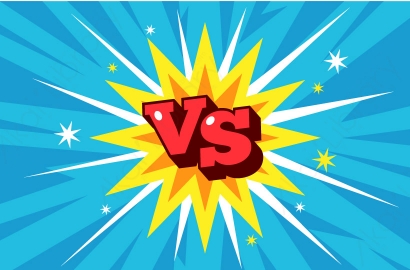 图片素材 扁平vs对比赛设计
