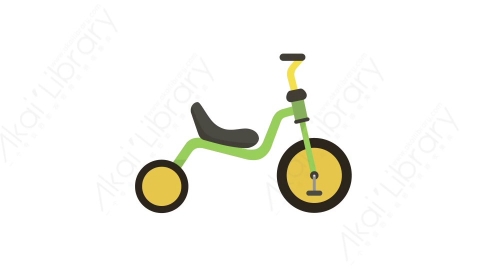 AE模板 02-bicycle自行车MG扁平卡通交通工具元素图标