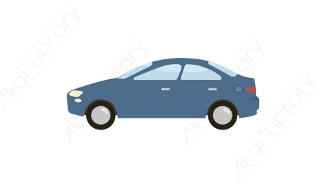 AE模板 08-car-2小轿车汽车MG扁平卡通交通工具元素图标