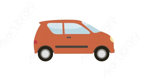 AE模板 09-car-3小轿车汽车MG扁平卡通交通工具元素图标