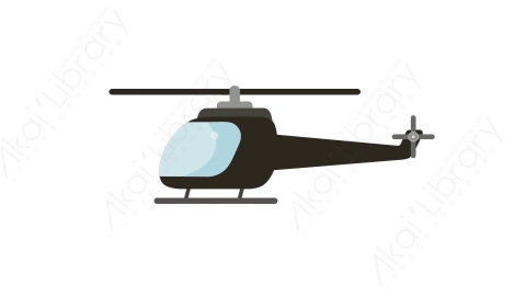 AE模板 24-helicopter飞机直升机MG扁平卡通交通工具元素图标