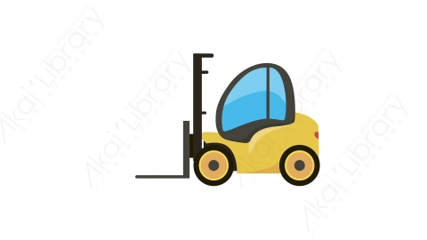 AE模板 27-lift-truck升降车MG扁平卡通交通工具元素图标