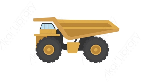 AE模板 29-mining-truck矿车MG扁平卡通交通工具元素图标