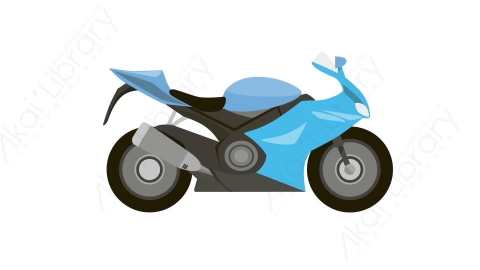 AE模板 31-motorcycle-2摩托车MG扁平卡通交通工具元素图标